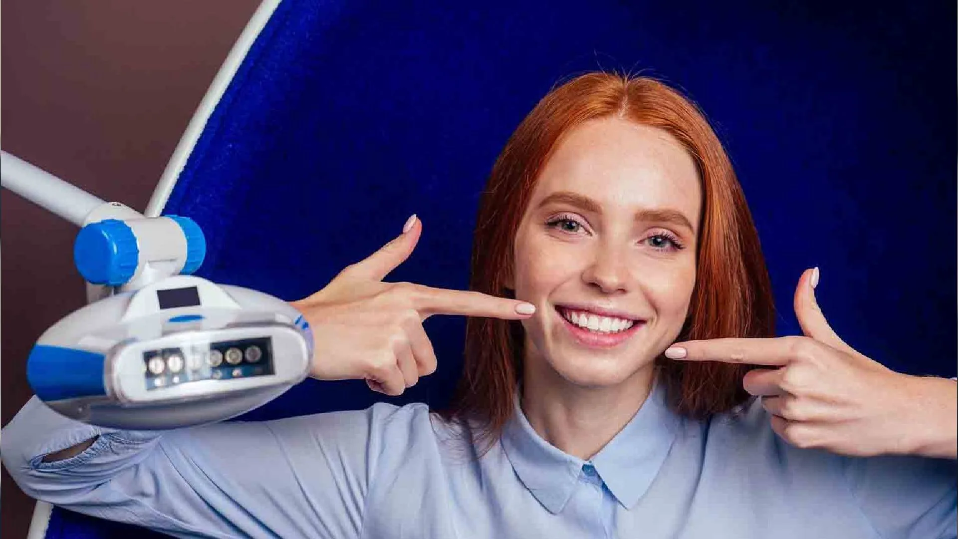 Bright healthy smile after dental treatment