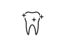 Sparkling clean tooth icon.