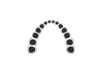 Orthodontic alignment icon.