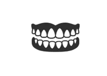 Full set of teeth icon.